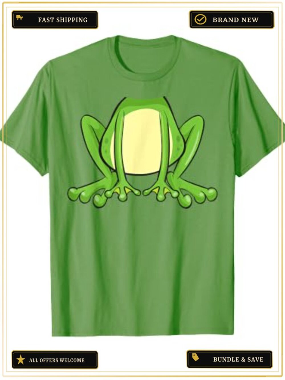 Funny Frog Halloween Costume T-Shirt Short Sleeve Classic Fit Tee